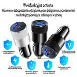 Ładowarka samochodowa dwa usb usb-c type-c do gniazda zapalniczki