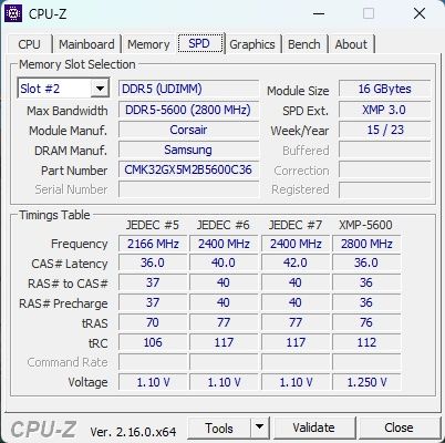 ОЗП Corsair DDR5 32GB (2x16GB) 5600Mhz Vengeance Black