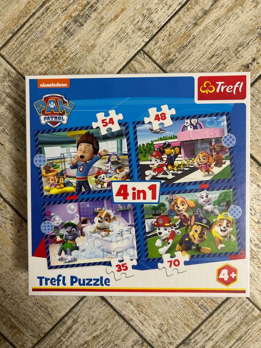 Пазли, щенячий патруль. Синій трактор. Trefl. Свинка Пеппа