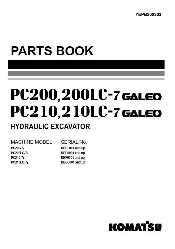 Katalog części Komatsu PC 200, PC 200 LC -7 PC 210, PC 210 LC -7