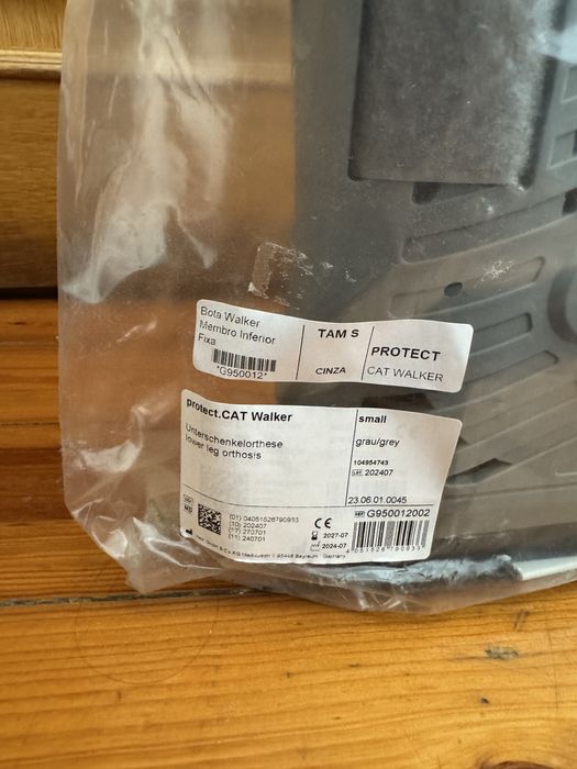 Bota walker fixa insuflável longa S