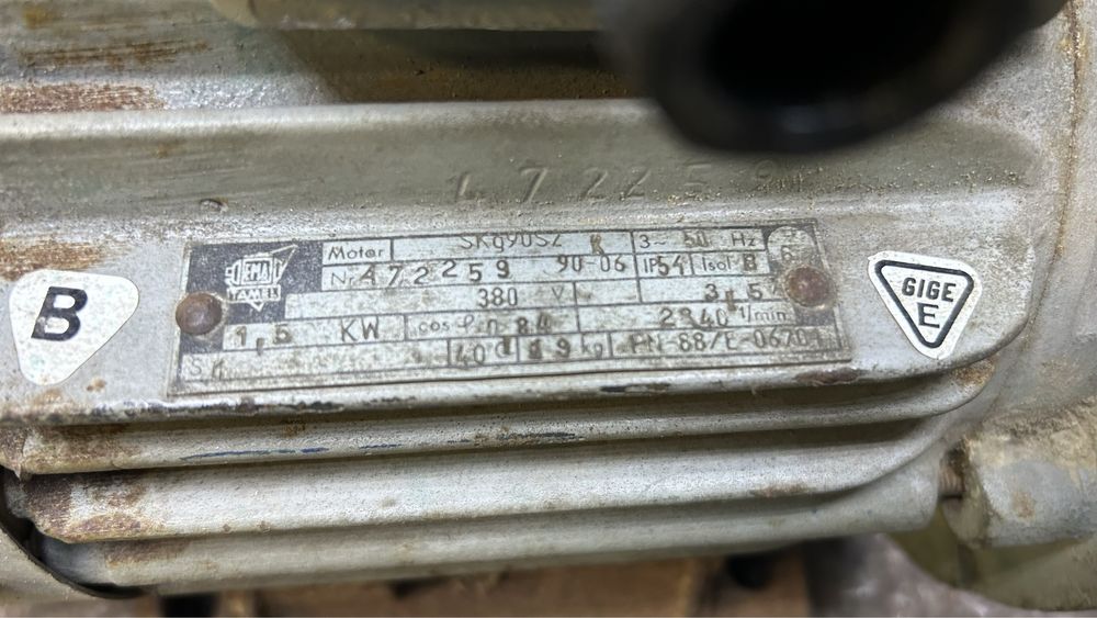 Silnik siłowy 3 fazy 1.5kw z szajbą