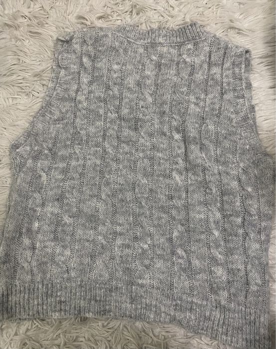 Colete Malha Cinzento Novo