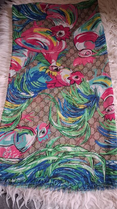 Chusta Gucci monogram + fauna / Bardzo duża