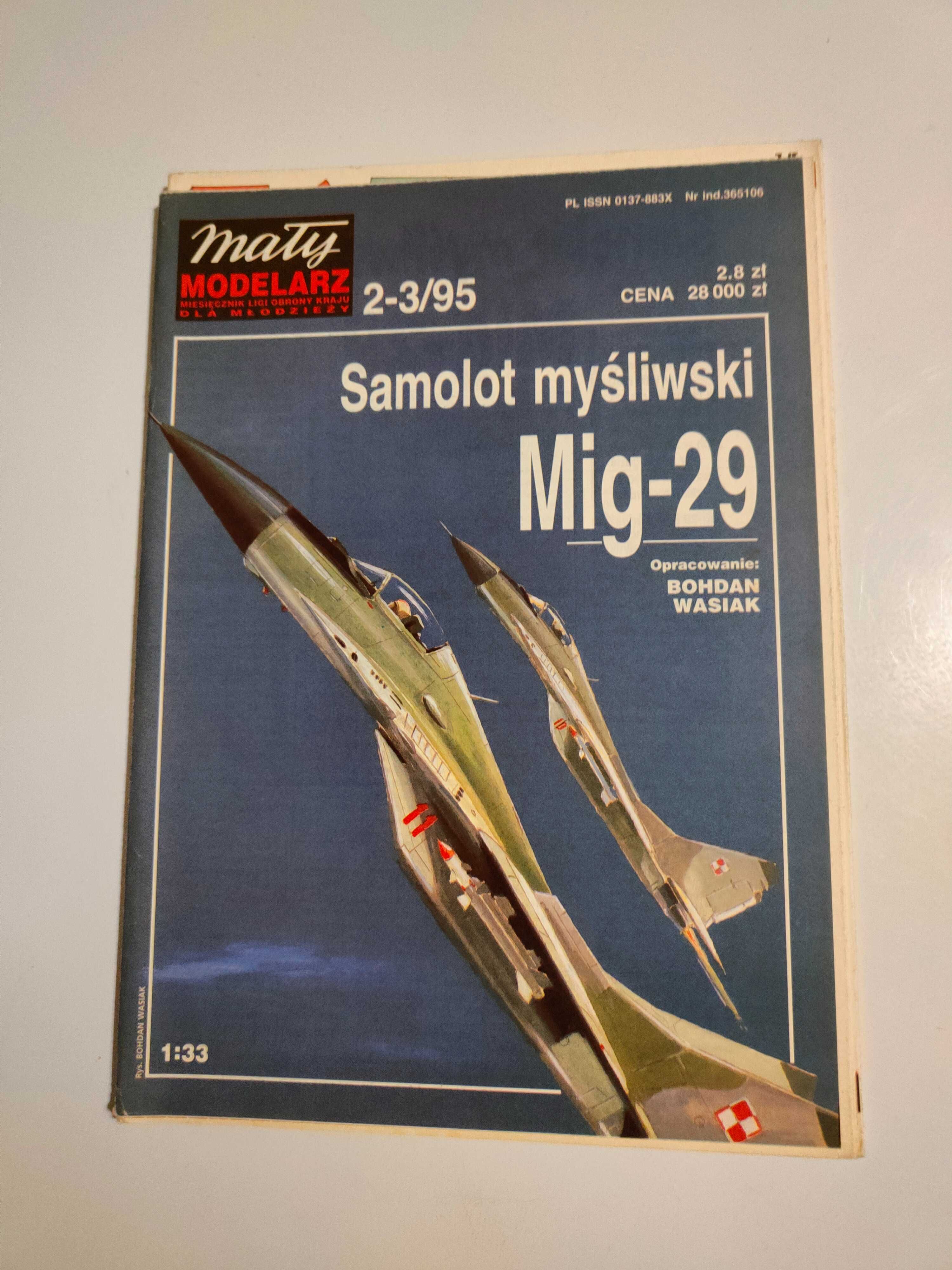 Samolot myśliwski Mig 29 model kartonowy
