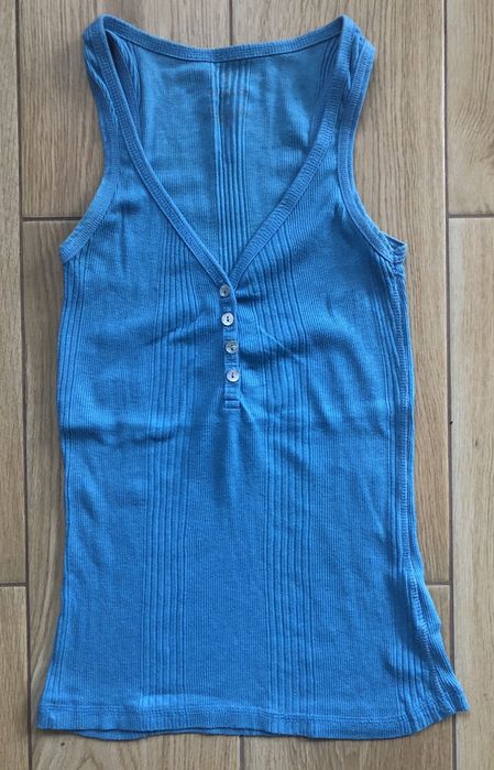 Turkusowa bluzka na ramiączkach Atmosphere S