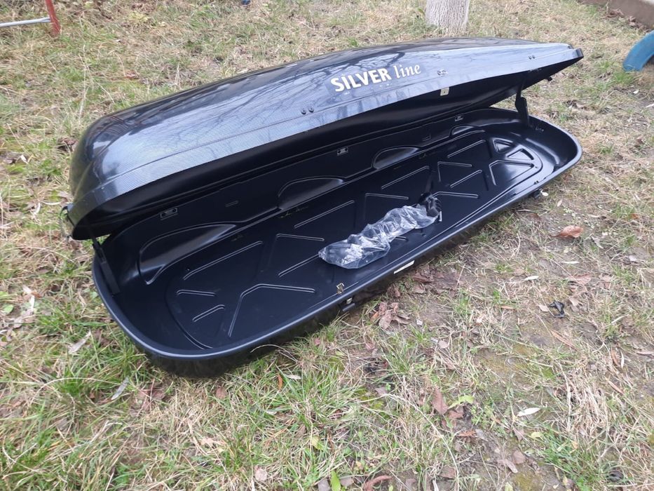 Автобокс багажник Silver line карбоновий 225/70/41