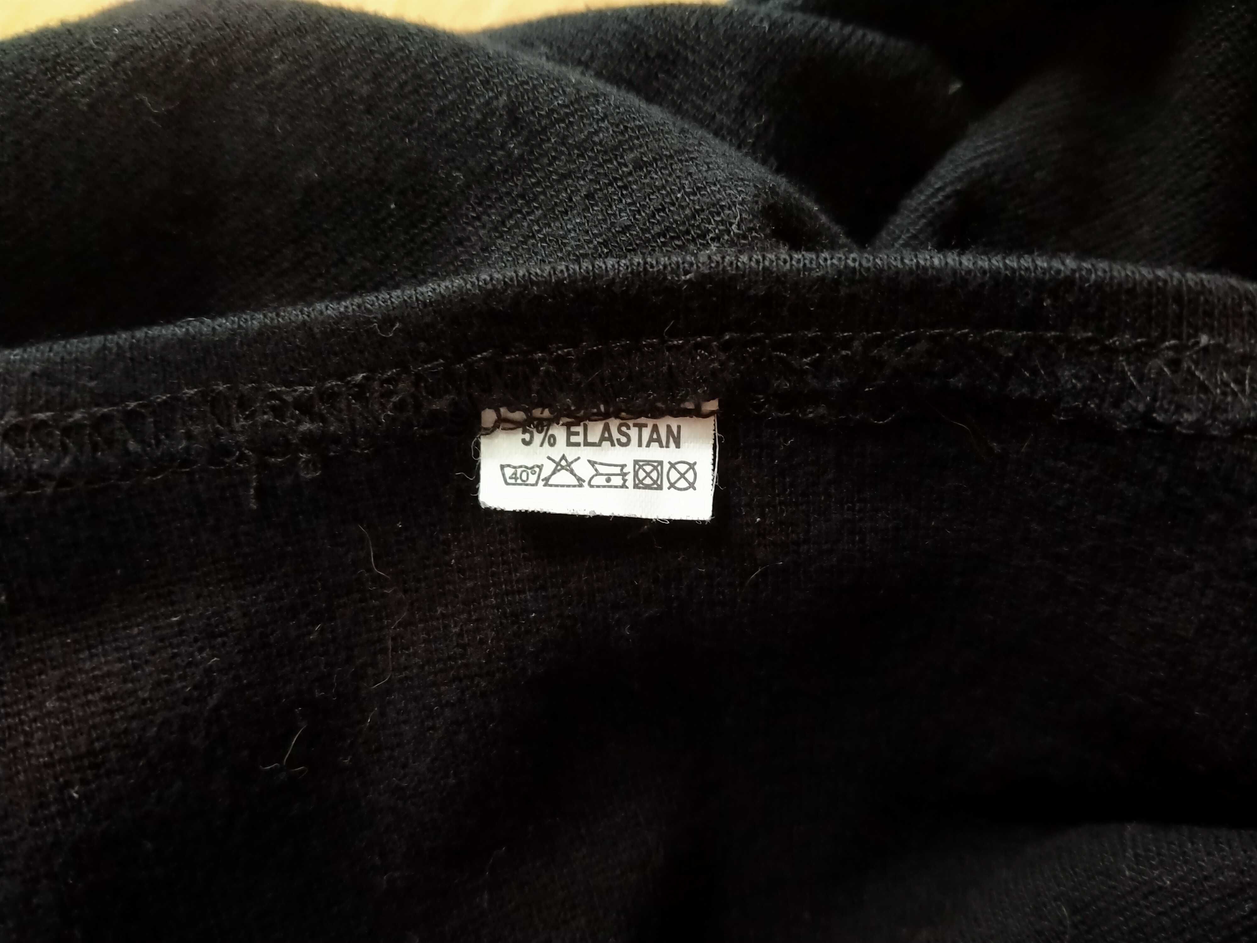 Czarny crop top z długim rękawem XS/S