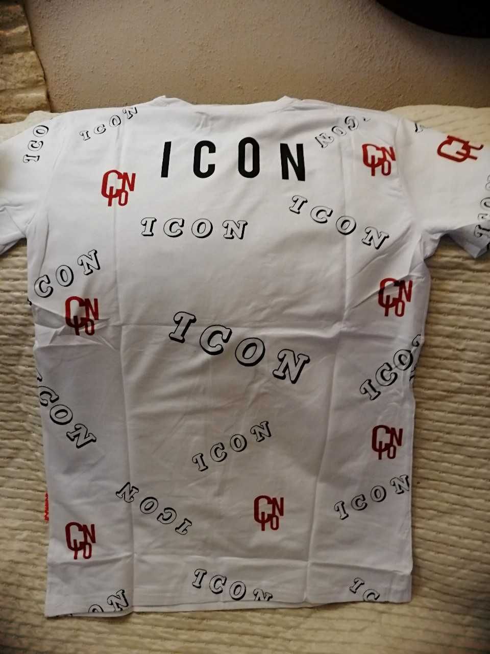 ICON T-shirt męski rozm. M nowy kolor biały bawełna