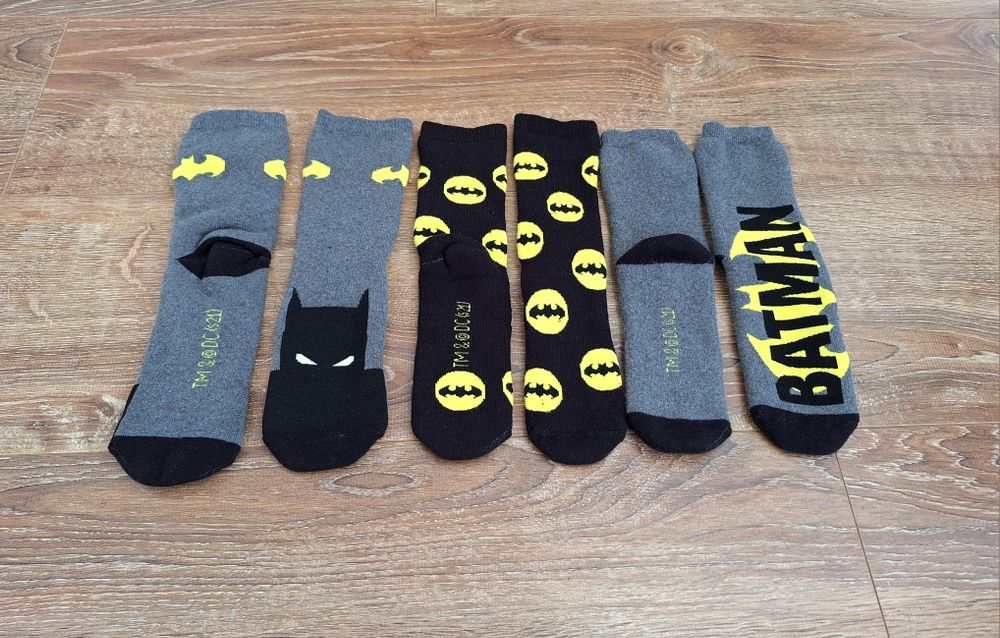 Skarpetki zimowe, grube. Batman, H&M. Roz 34-36