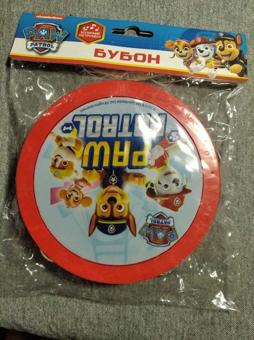 Музичний інструмент paw patrol іграшковий бубон