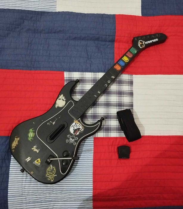 Guitarra Guitar Hero 3 Playstation 2 PS2 com dongle a funcionar