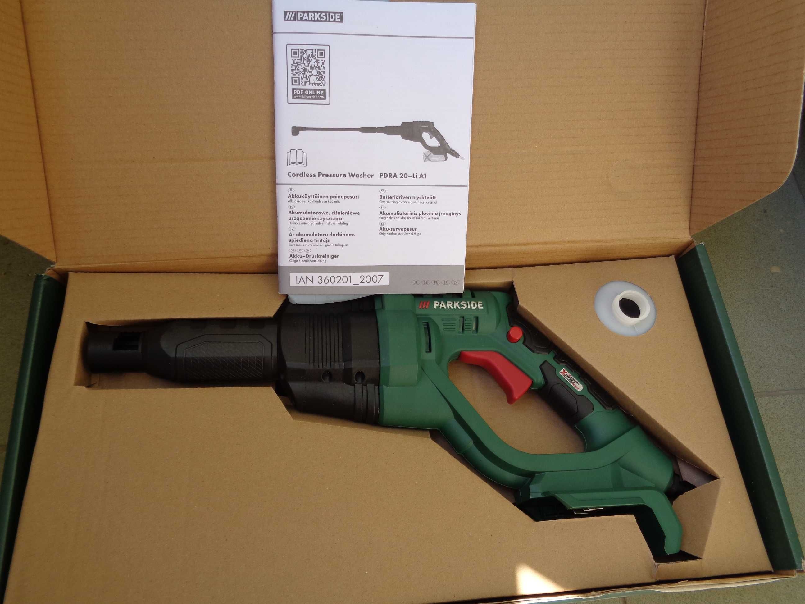 PARKSIDE myjka akumulatorowa 20V