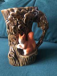 Porcelana angielska wazon z wiewiórką