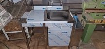 Bancada de lavagem em inox com cuba 50x40cm  - 110 x 0,6 x 0,85 m