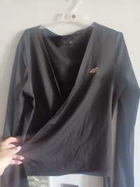 Czarna bluzka bolerko wiązane sportowe 4f M