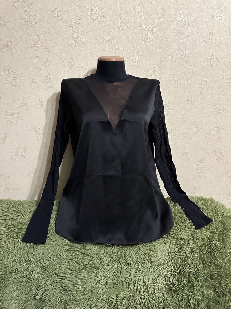 Шикарная черная кофта блуза