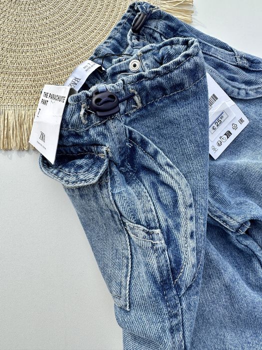 Джинси парашути  карго ZARA з карманами 6, 7, 8, 9 р