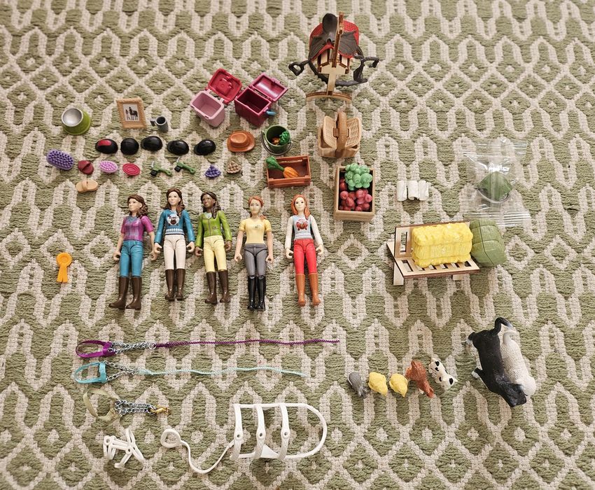 Stajnia z końmi Schleich i Collecta + akcesoria – DUŻY zestaw!