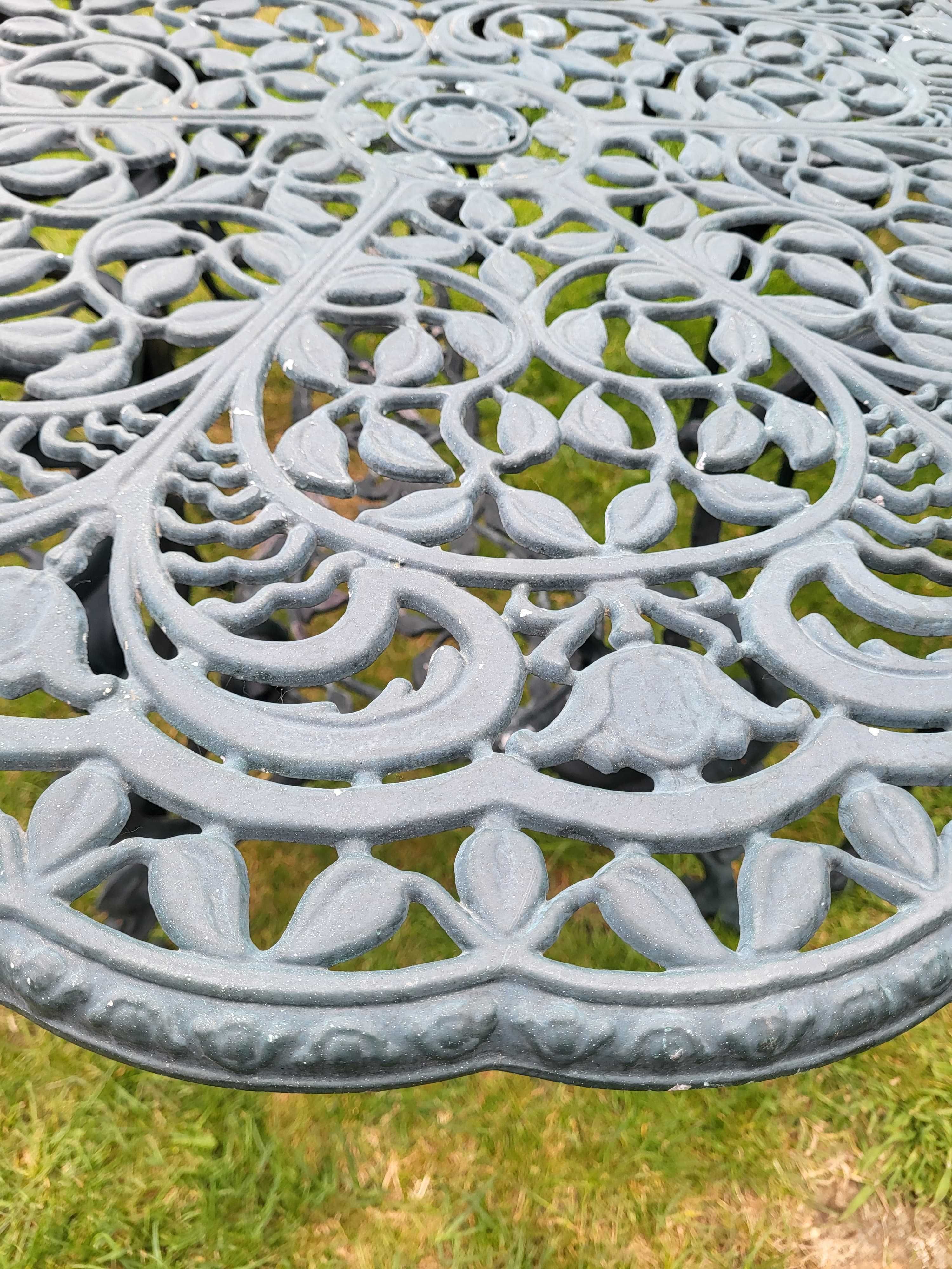 Zestaw aluminiowych mebli ogrodowych. Owalny stół + 4 krzesła Wysyłka