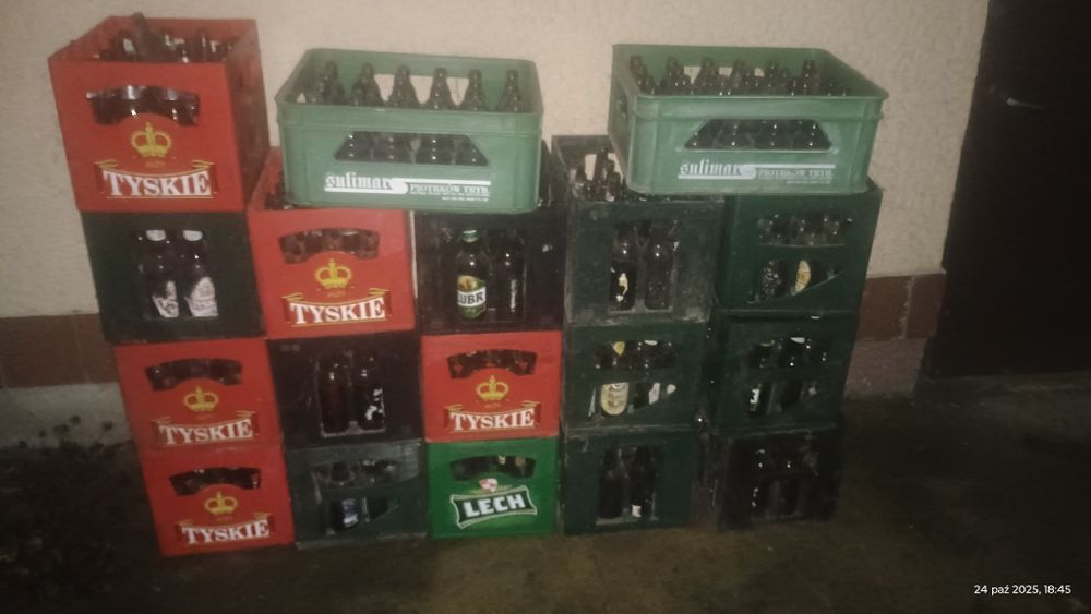 Transporter skrzynka na piwo z butelkami