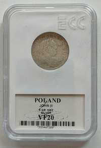 6 groszy 1682 rok Polska