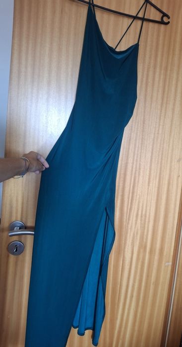 Vestido verde escuro Pull&Bear