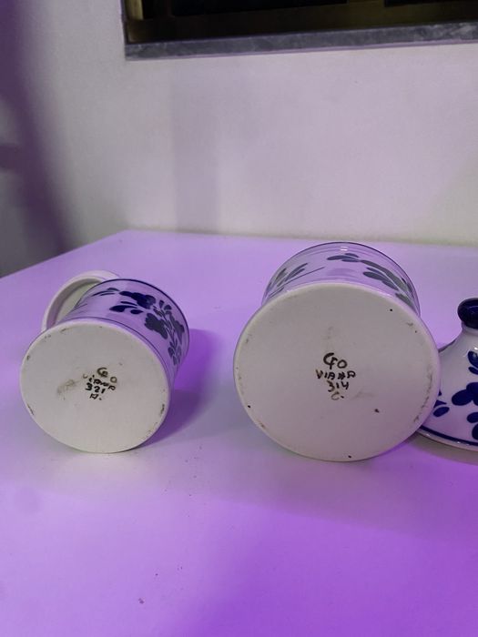 Louças de viana potes e louças pintadas a mão