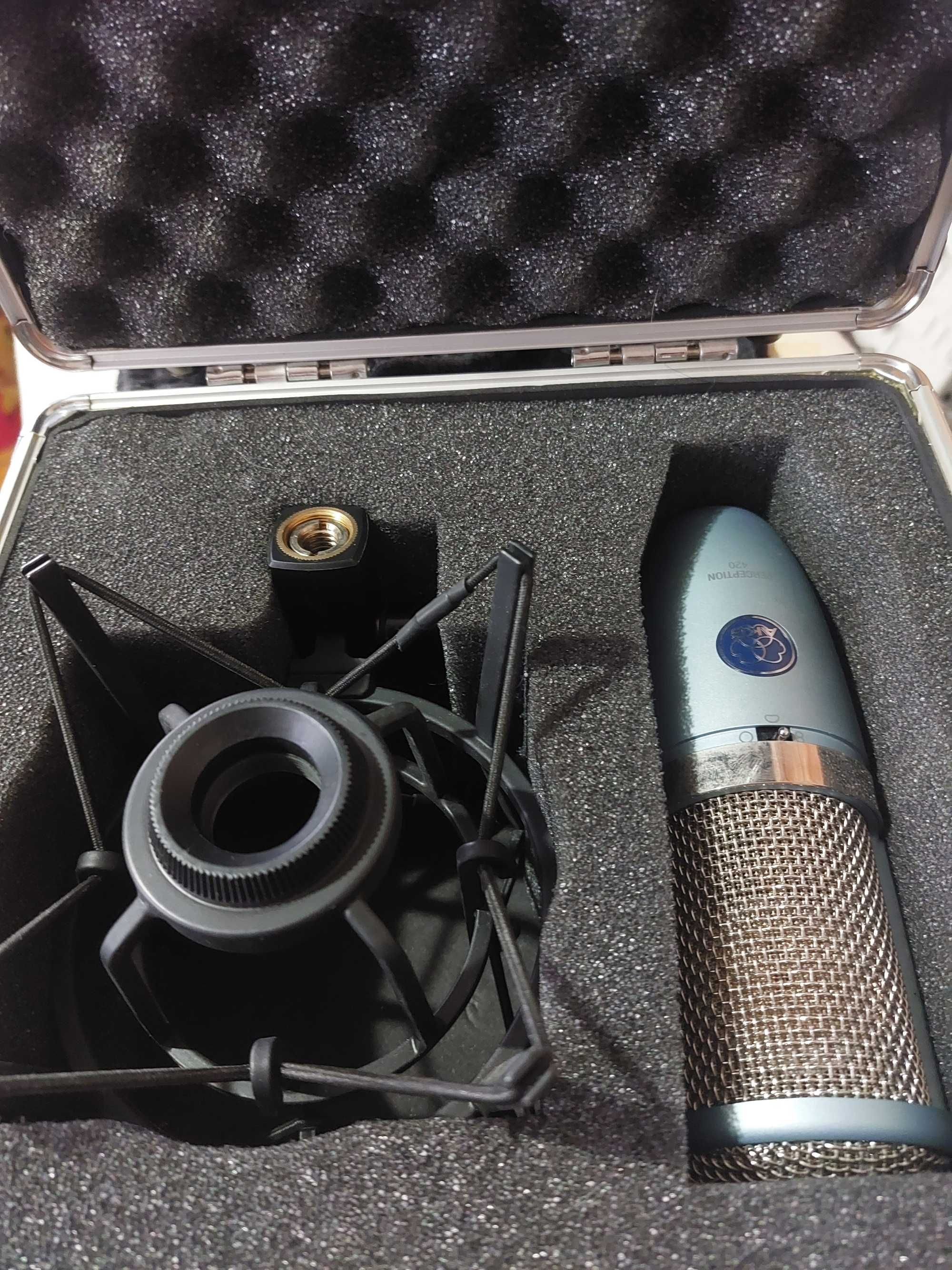 Mikrofon pojemnościowy studyjny - AKG P420 - case