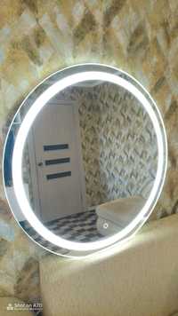 Кругле дзеркало з LED підсвіткою. Круглое зеркало с подсветкой .