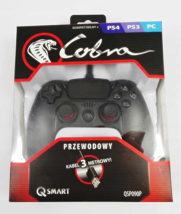 Przewodowy Gamepad Cobra QSmart 3M Kabel Jak Nowy