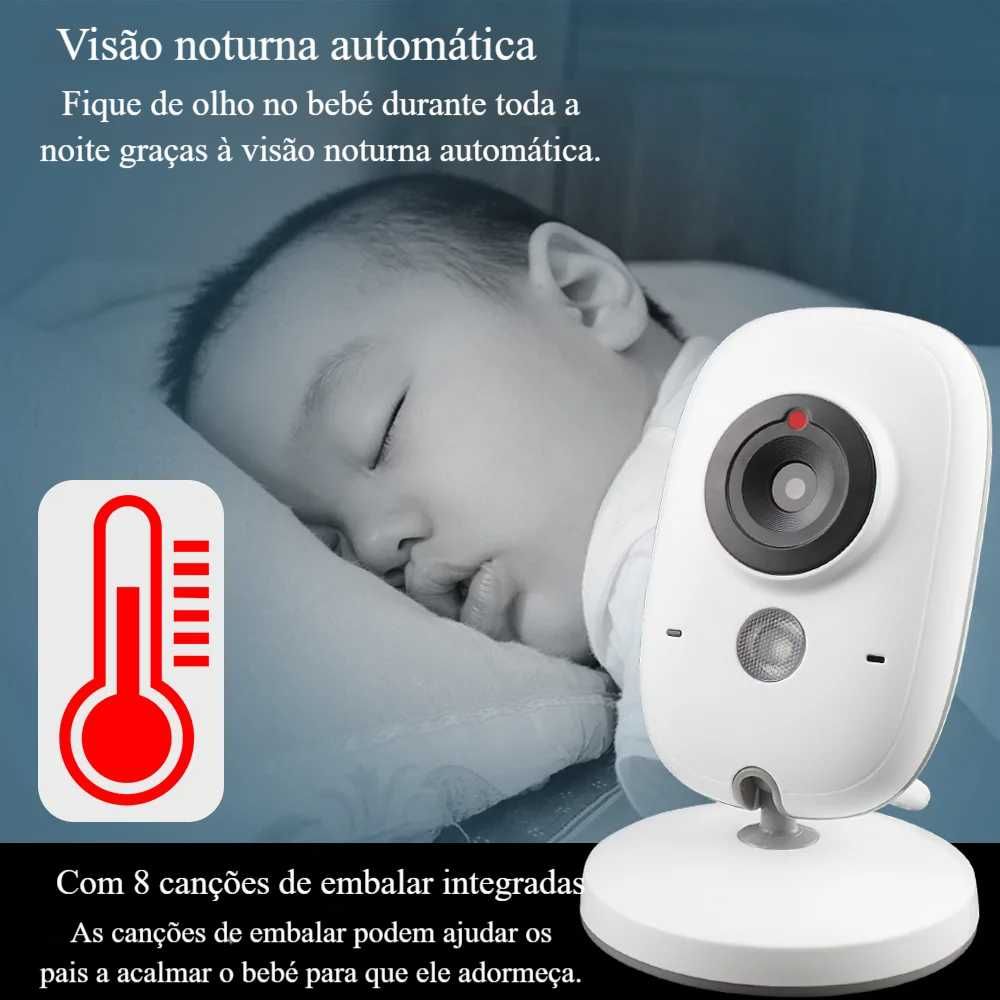 Monitor Bebé 3.2" ∎ VOX ∎ Visão Noturna ∎ Temperatura e Áudio