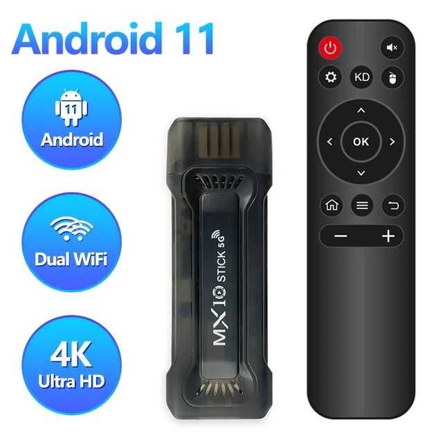 TV Stick Android 11 _ 4K _ USB _ 1+8G (2+16G) _ MX10