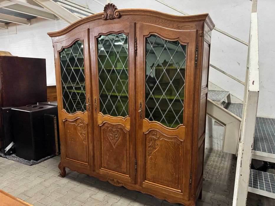 Biblioteka drewniana Ludwik witryna drewniana dąb