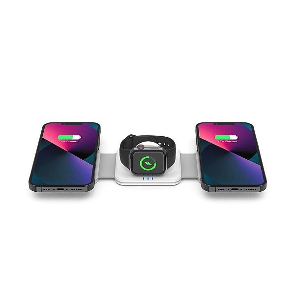 Tech-protect Qi15w-a24/3in1 Magnetic Magsafe Wireless Charger White