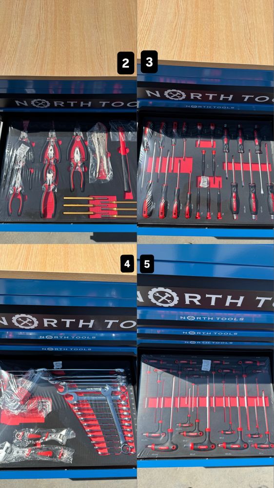 Wózek narzędziowy north tools 12 szuflad 359 części
