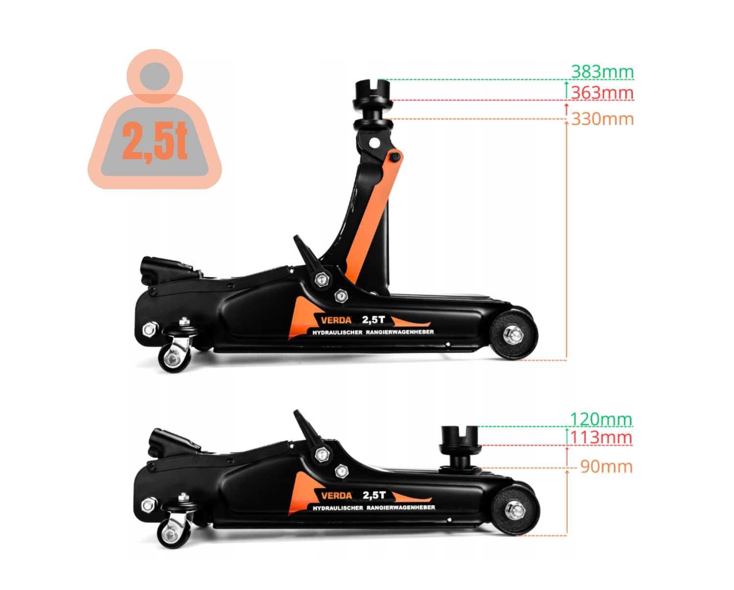 Podnośnik HYDRAULICZNY 2500kg Lewarek 2,5T IDEALNY do GARAŻU + GRATIS!