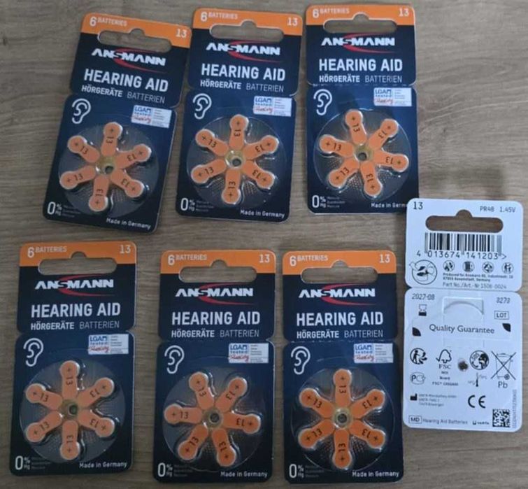 Baterie do aparatów słuchowych PR48  42szt