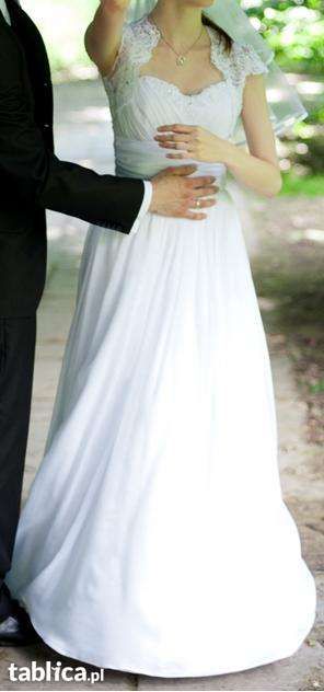 Śliczna suknia ślubna do A, małe koło -elegancka