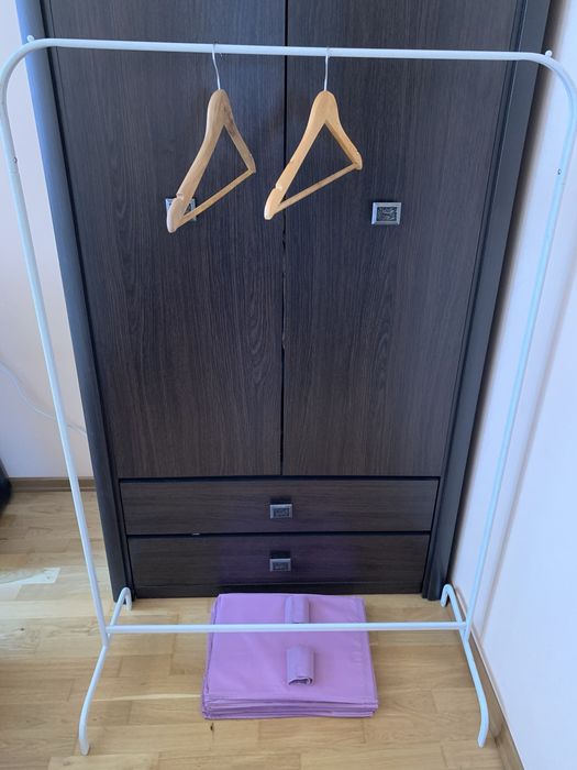 Вішак напольний для одягу IKEA Mulig з полицями Skubb Вішалка Штанга