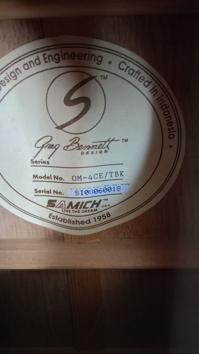 Gitara elektro akustyczna Samick Greg Bennet OM-4CE