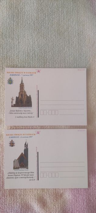kolekcjonerskie kartki pocztowe Jan Paweł II