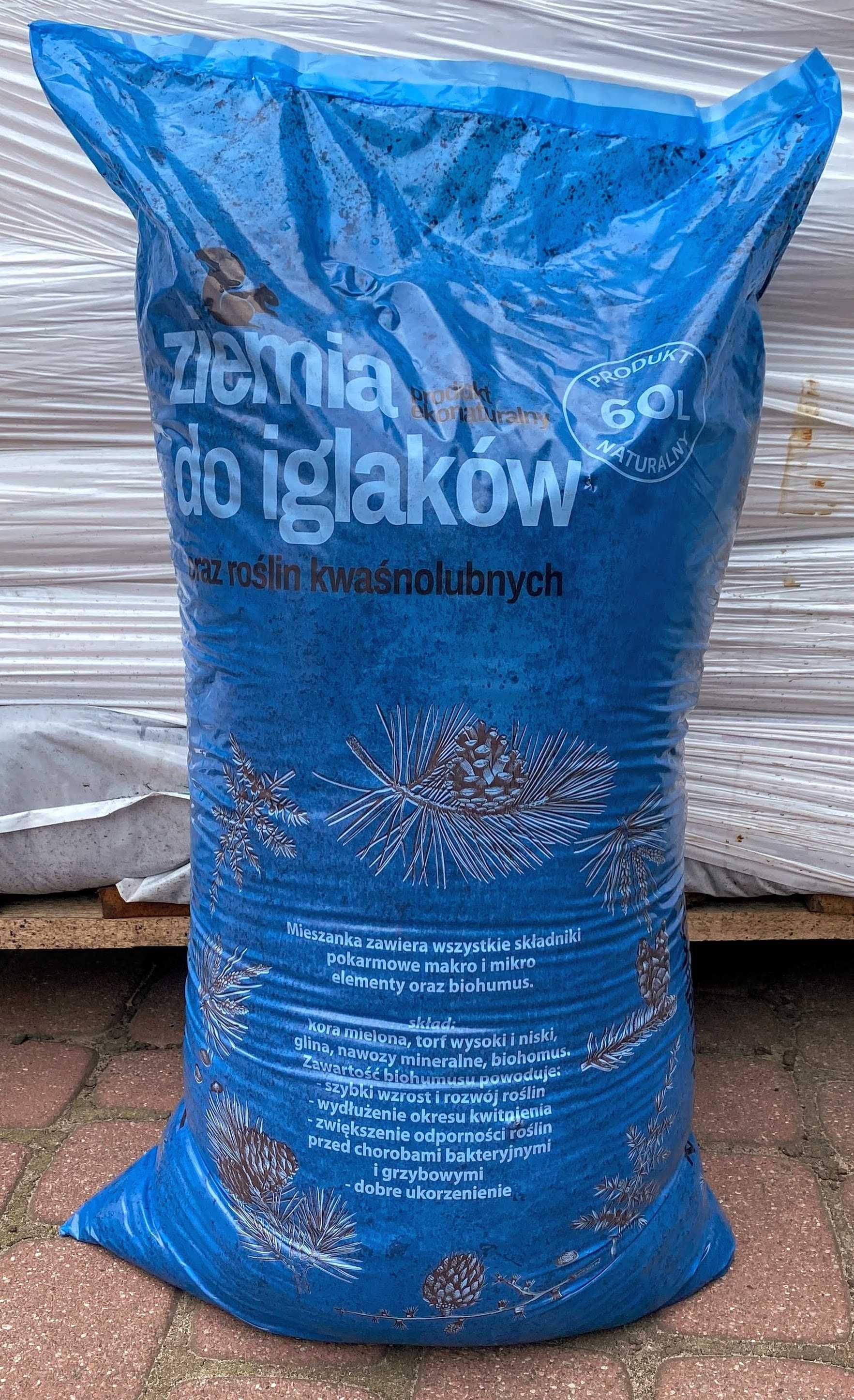 Ziemia do iglaków 60 l kora sosnowa, torf, nawóz naturalny