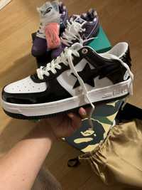 bape sta black and white