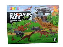 NOWY zestaw 12 dinozaurów z klatką- dinozaury mapa klatka drzewa JOYIN