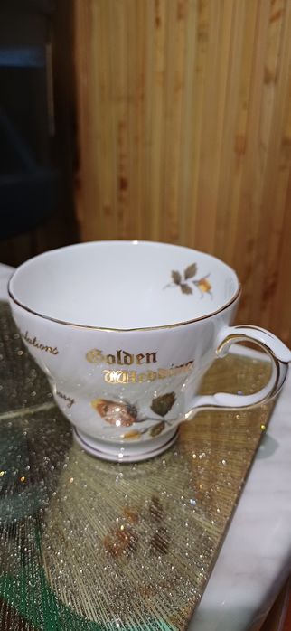 Чайная пара Duchess Golden Wedding Anniversary, сост. из чашки и блюд.