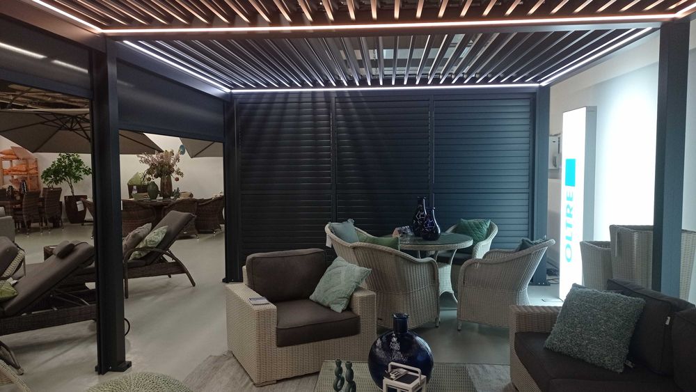 Elektryczna pergola tarasowa PRIME z oświetleniem LED 4x6m