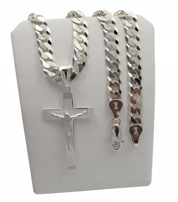 Łańcuszek Srebrny Pancerka + KRZYŻYK / - 50% !!!