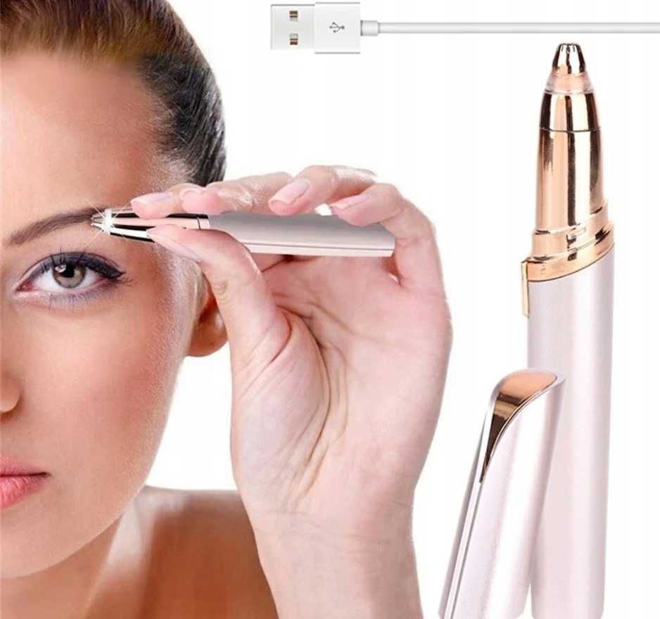 Depilator Trymer Do Brwi Twarzy Ciała FLAWLESS BROWS + Kabel USB