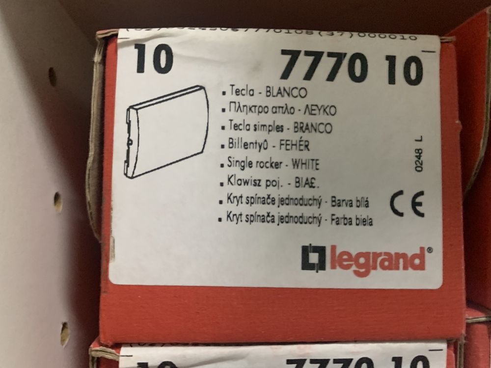 Legrand Galea - Tecla branca interruptor simples ou dupla